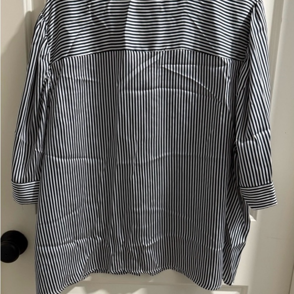 Worthington Black and White Striped Blouse - Picture 3 of 3